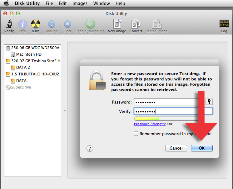 create a password for a folder in mac